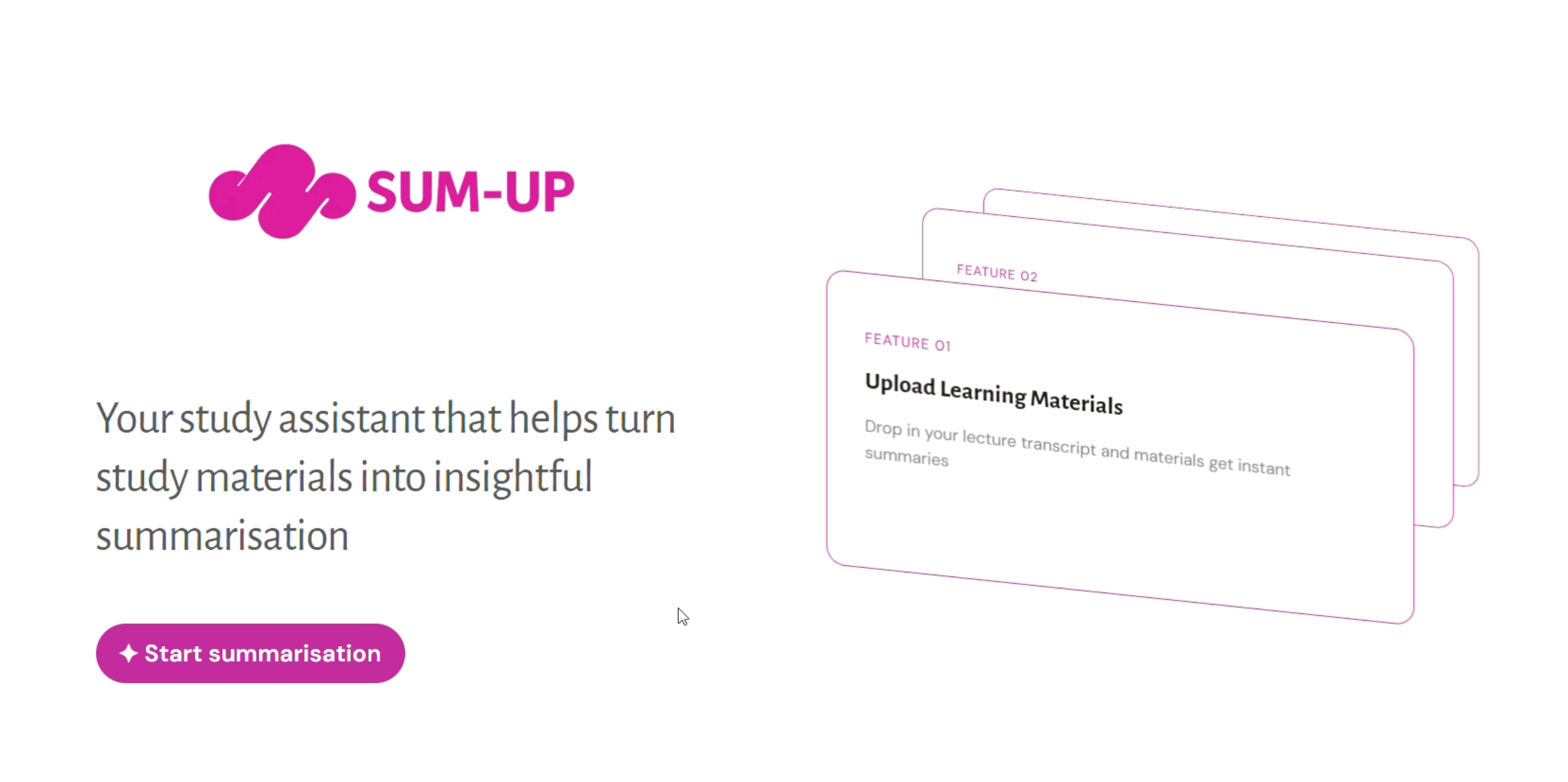 Sum-up lecture summary project preview